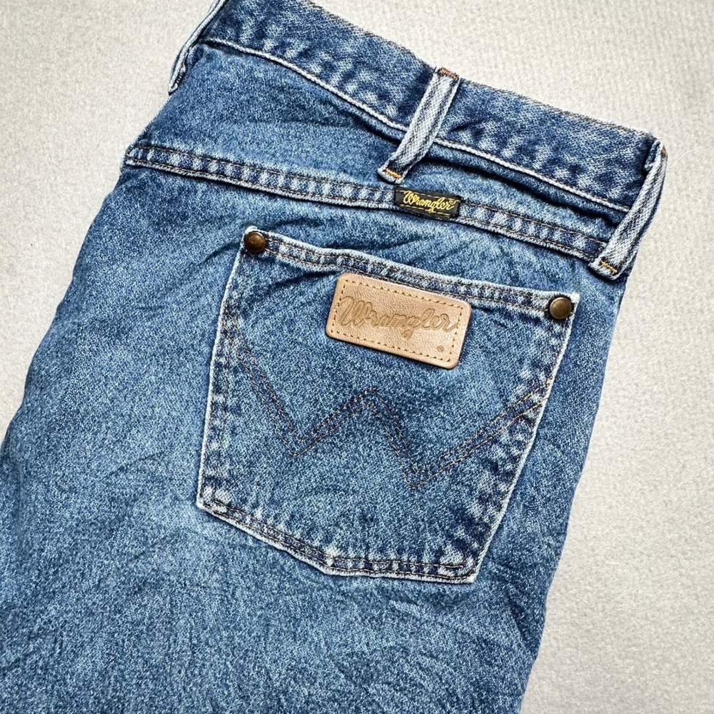 Wrangler Jeans Mens 38x34 Blue Cowboy Cut 13MWZ Straight Leg Made in USA